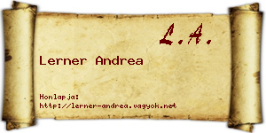 Lerner Andrea névjegykártya